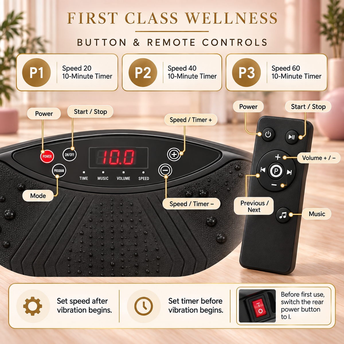 First Class Full-Body Vibration Platform