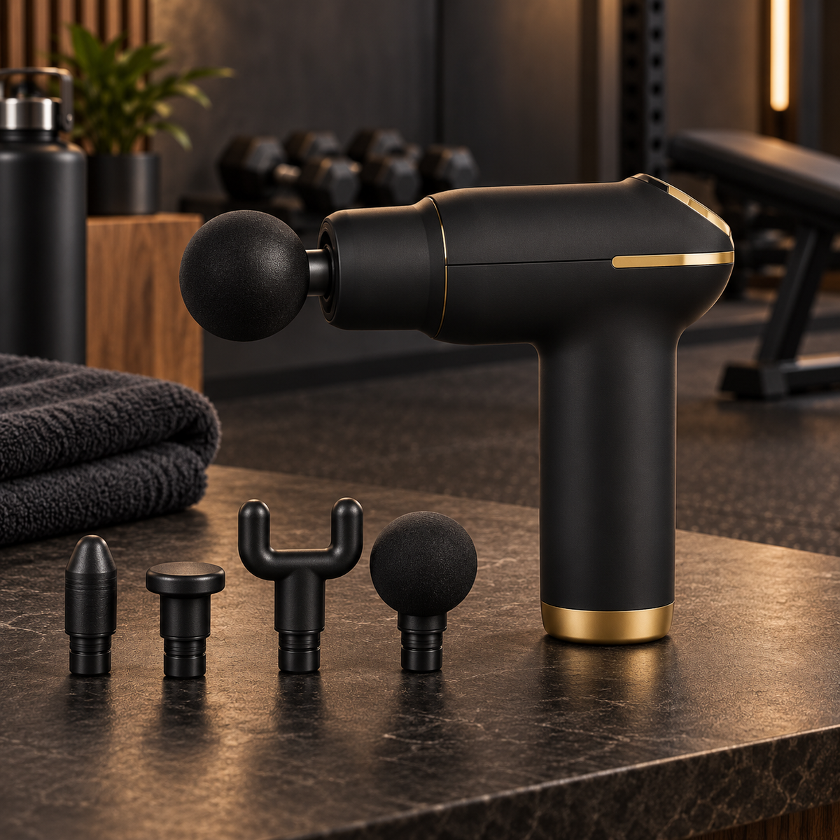First Call Recovery Massage Gun — Heated Muscle Relief