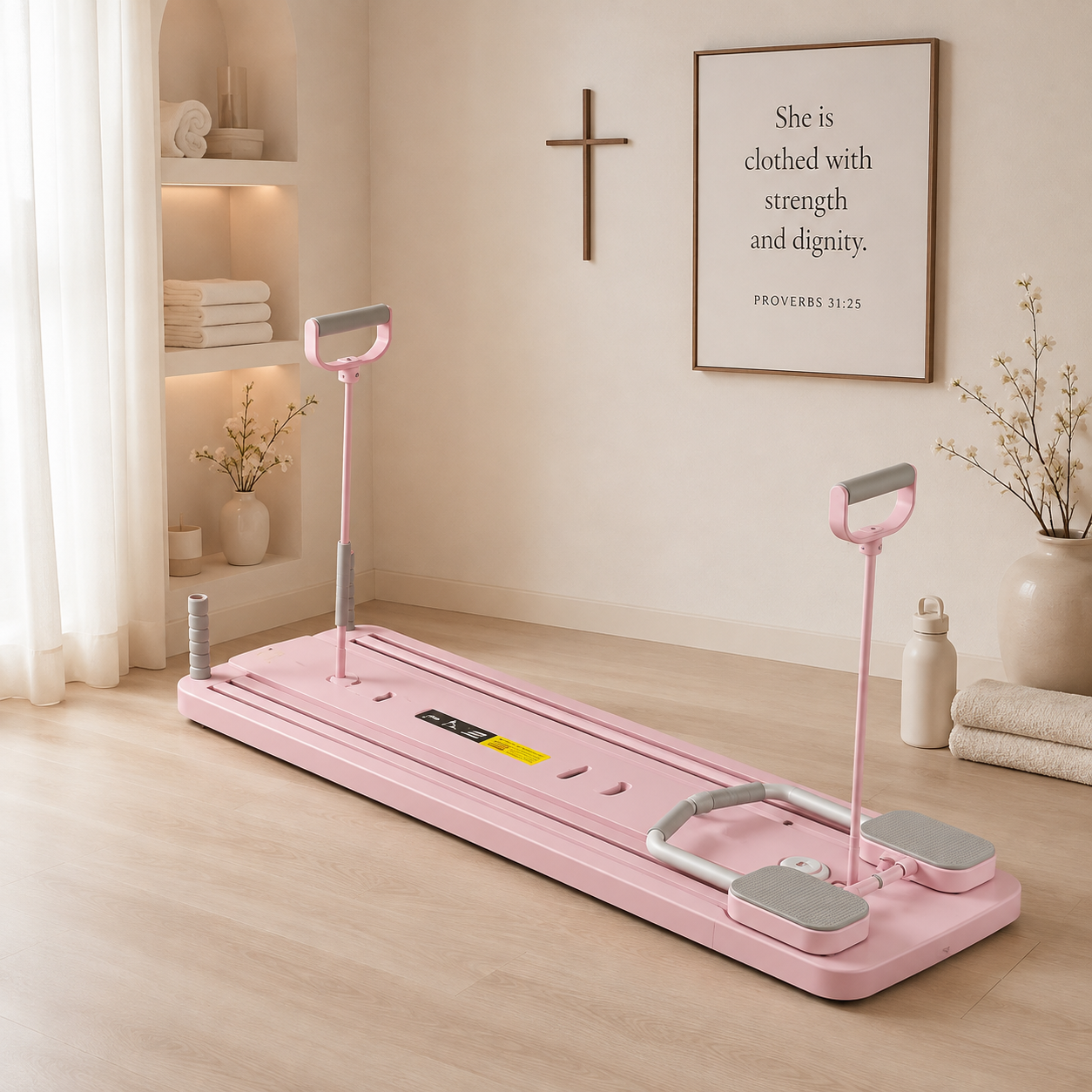 Rebound pilates board in a luxury home studio