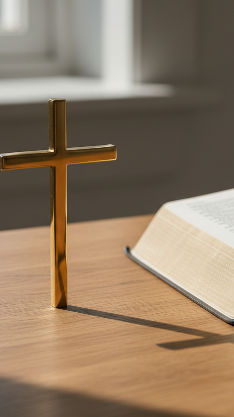 Elegant Cross and Bible